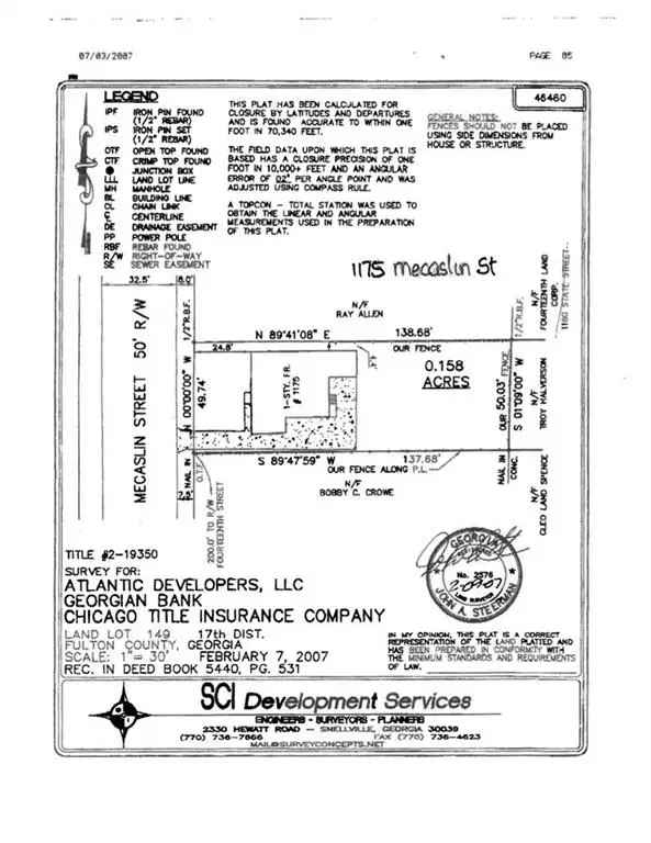 Land For Sale in 1175, Mecaslin Street Northwest, Atlanta, Georgia