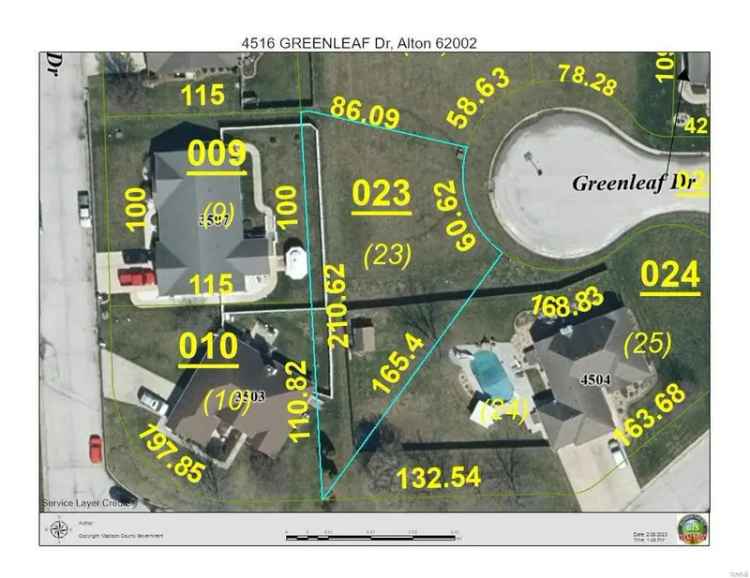 Land For Sale in 4516, Greenleaf Drive, Alton, Illinois