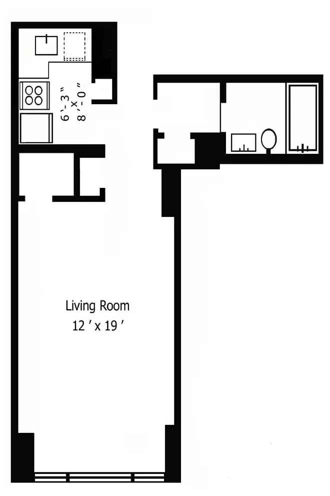 Upper East Side Corner Studio Apartment - Available Now