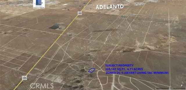 Land For Sale in Adelanto, California