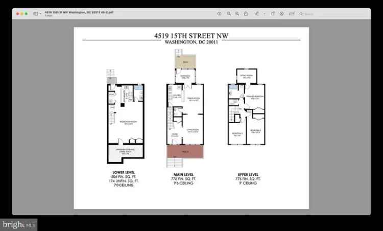 House For Sale in 4519, 15th Street Northwest, Washington, District of Columbia