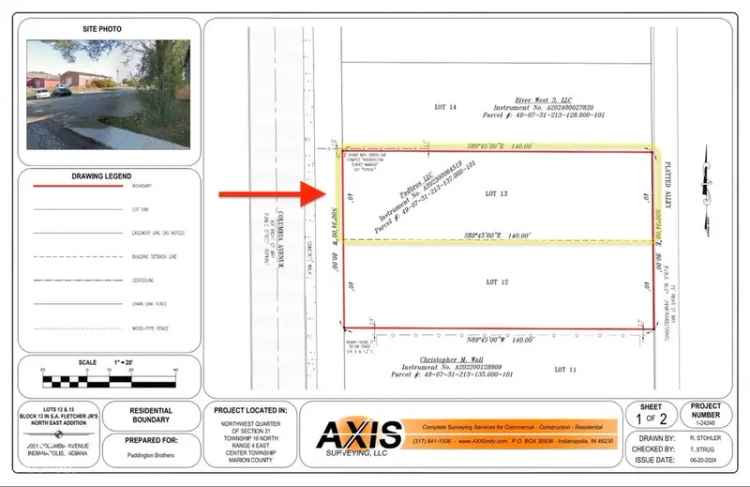 Land For Sale in 2055, Columbia Avenue, Indianapolis, Indiana