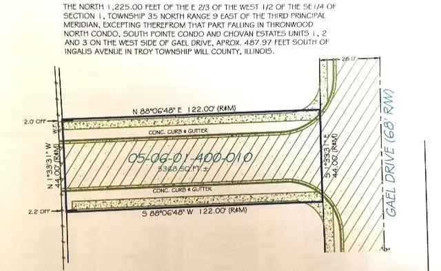 Land For Sale in 1099, Gael Drive, Joliet, Illinois