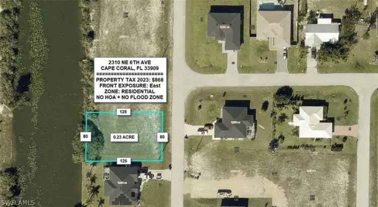 Land For Sale in 2310, Northeast 6th Avenue, Cape Coral, Florida