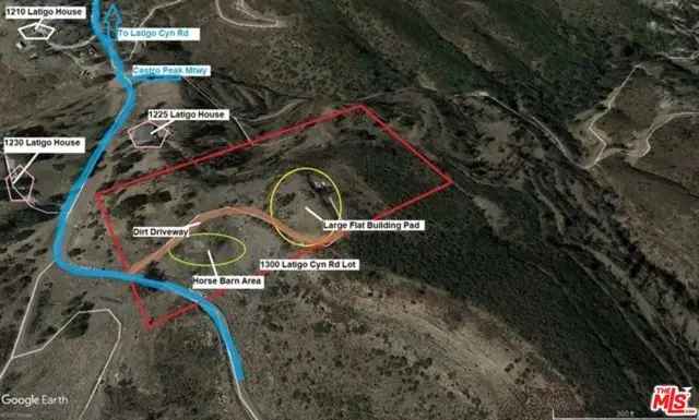 Land For Sale in 1300, Latigo Canyon Road, Unincorporated Santa Monica Mountains, California