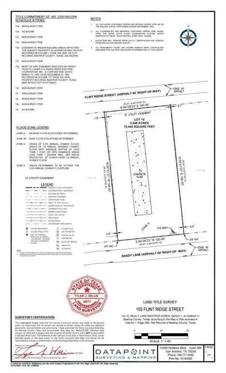 Land For Sale in 155, Flint Ridge Street, Camp Swift, Texas