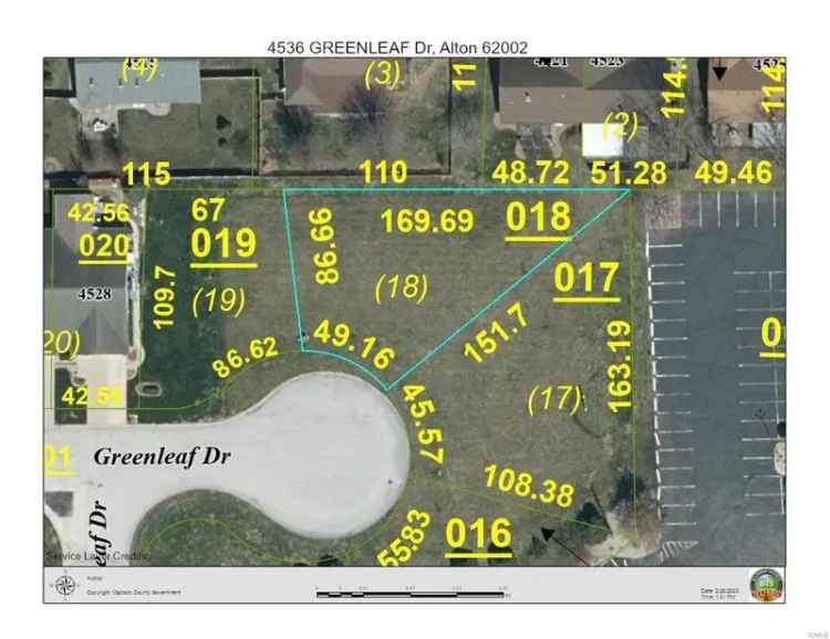 Land For Sale in 4536, Greenleaf Drive, Alton, Illinois