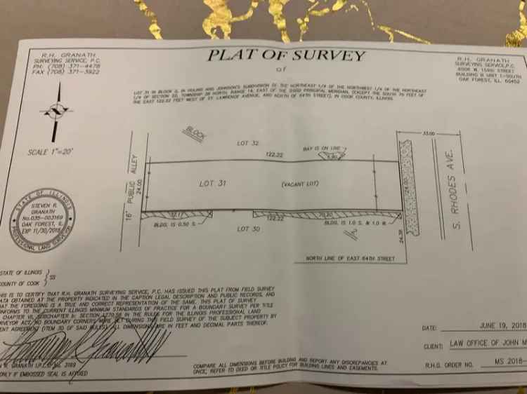 Land For Sale in 6354, South Rhodes Avenue, Chicago, Illinois