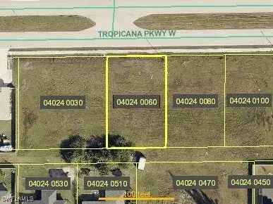 Land For Sale in 2842, Tropicana Parkway West, Cape Coral, Florida