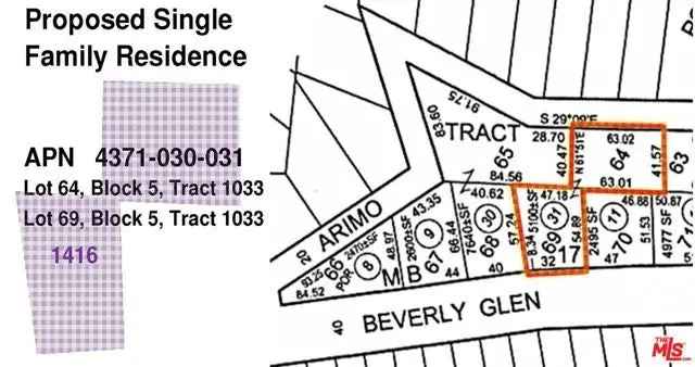 Land For Sale in 1416, North Beverly Glen Boulevard, Los Angeles, California