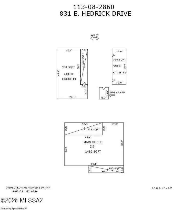 Multi-family house For Sale in 831, East Hedrick Drive, Tucson, Arizona