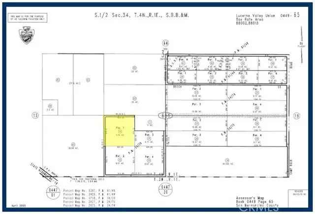 Land For Sale in Lucerne Valley, California