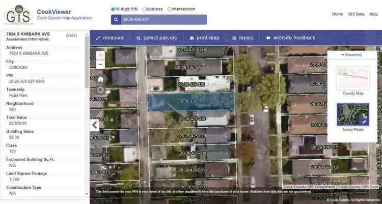 Land For Sale in 7824, South Kimbark Avenue, Chicago, Illinois