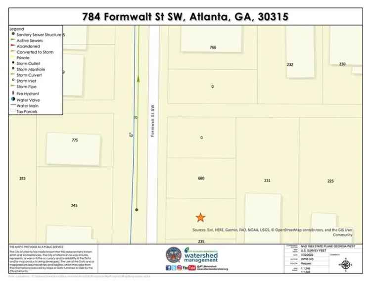 Land For Sale in 784, Formwalt Street Southwest, Atlanta, Georgia