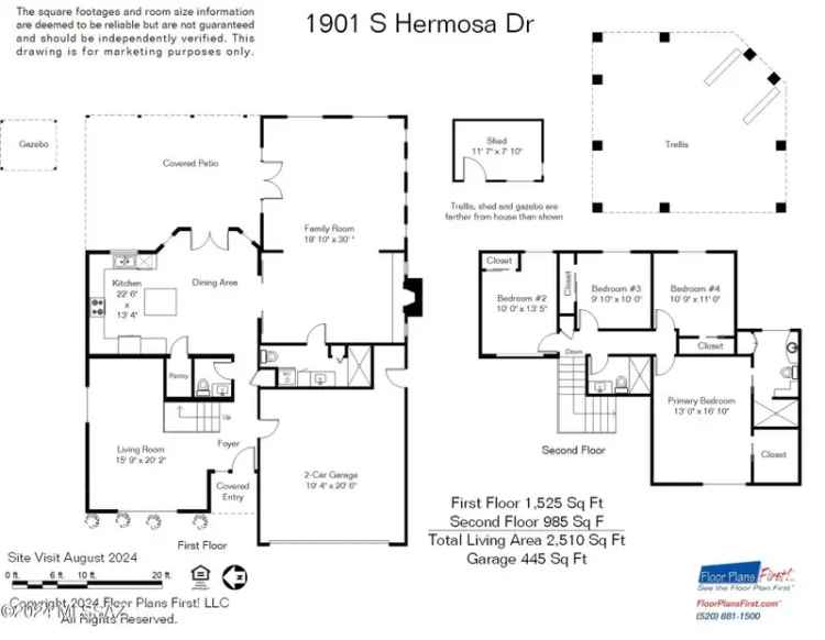 Single-family house For Sale in 1901, South Hermosa Drive, Tucson, Arizona