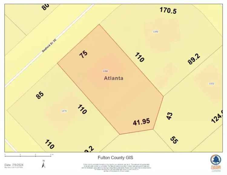 Land For Sale in 1360, Redford Drive Southeast, Atlanta, Georgia