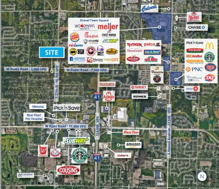 Land For Sale in 2707, West Puetz Road, Franklin, Wisconsin