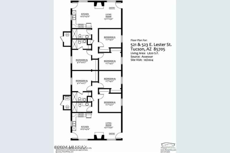 Duplex For Sale in 521, East Lester Street, Tucson, Arizona