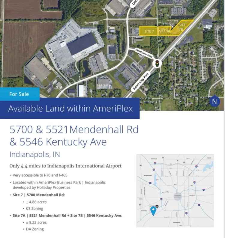 Land For Sale in 5521, Mendenhall Road, Indianapolis, Indiana