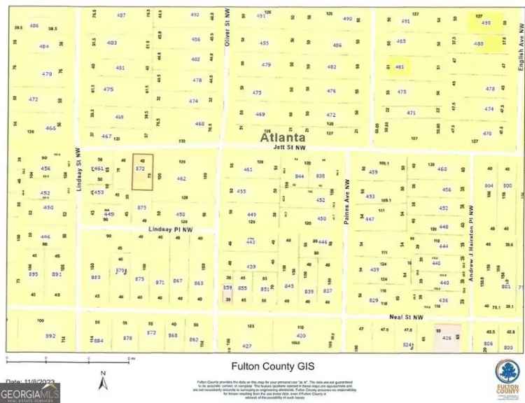 Land For Sale in 872, Jett Street Northwest, Atlanta, Georgia