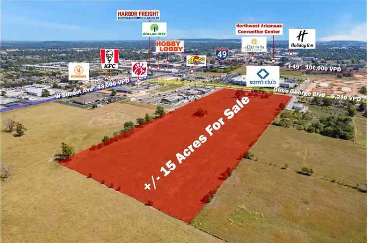 Land For Sale in 1550, Gene George Boulevard, Springdale, Arkansas