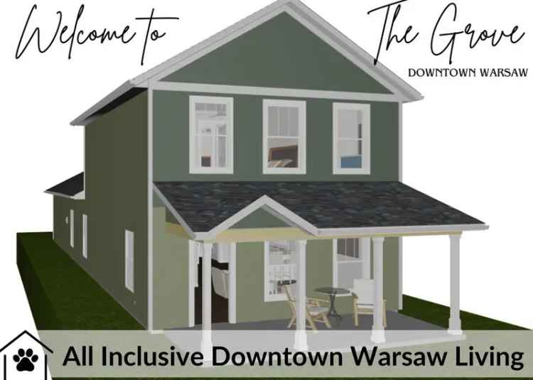 The Grove: 3-Bed, 2-Bath Maintenance-Free Home in Downtown Warsaw