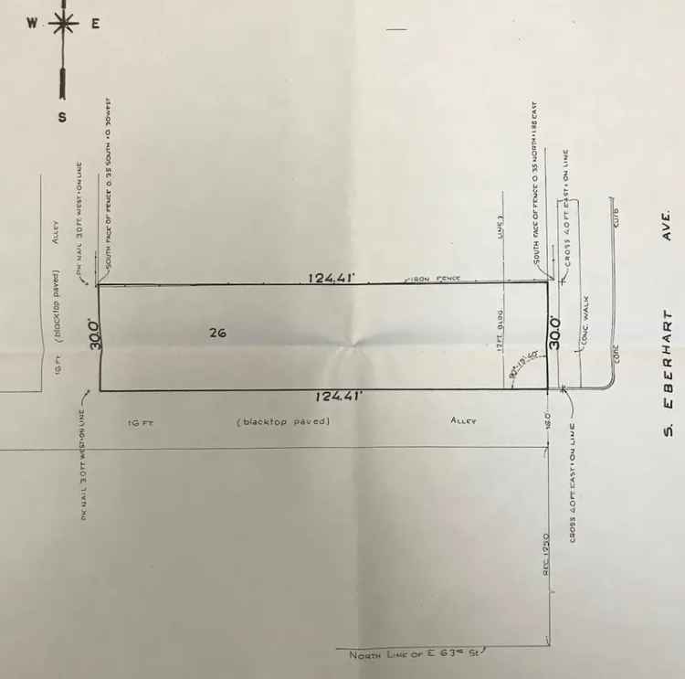 Land For Sale in 6242, South Eberhart Avenue, Chicago, Illinois