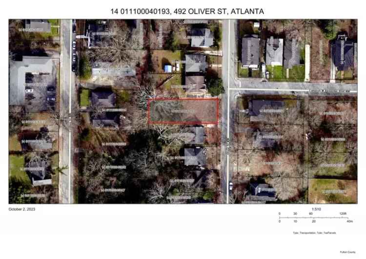 Land For Sale in 492, Oliver Street Northwest, Atlanta, Georgia