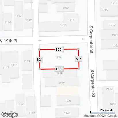 Land For Sale in 1924, South Carpenter Street, Chicago, Illinois