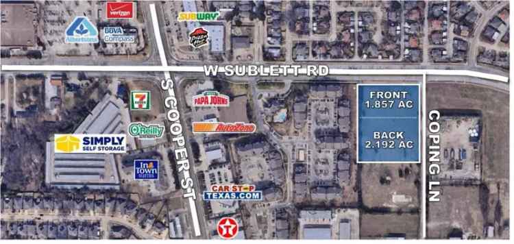 Land For Sale in Arlington, Texas