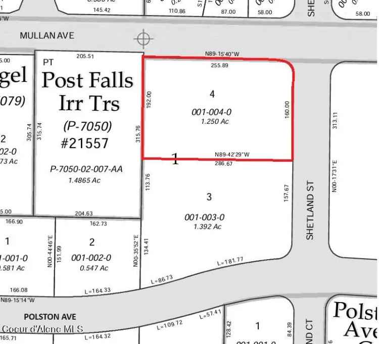 Land For Sale in 1180, East Mullan Avenue, Post Falls, Idaho