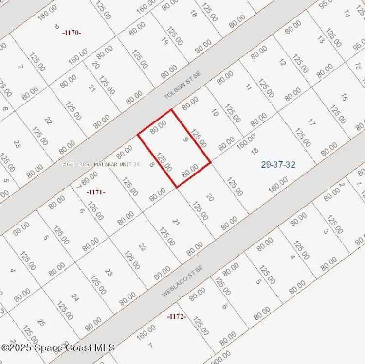 Land For Sale in 958, Tolson Street Southeast, Palm Bay, Florida