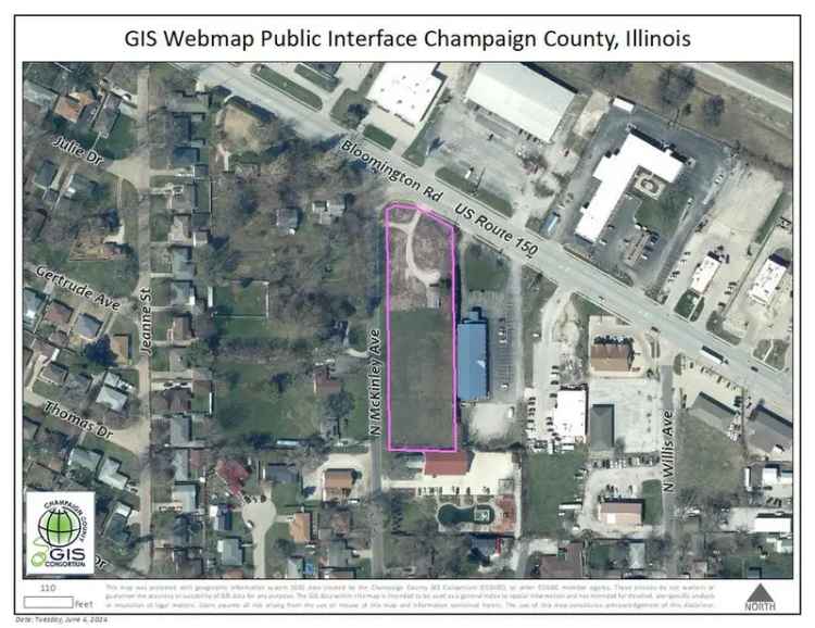 Land For Sale in 1027, West Bloomington Road, Champaign, Illinois