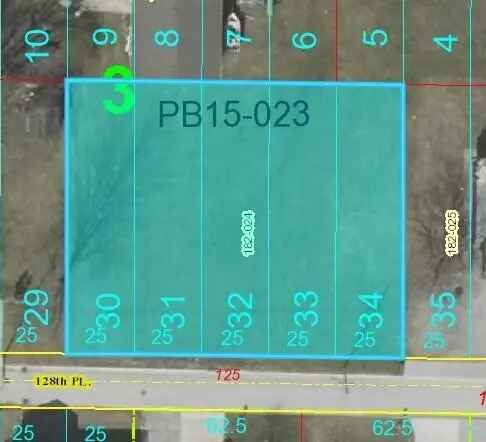 Land For Sale in 7416, West 128th Place, Cedar Lake, Indiana