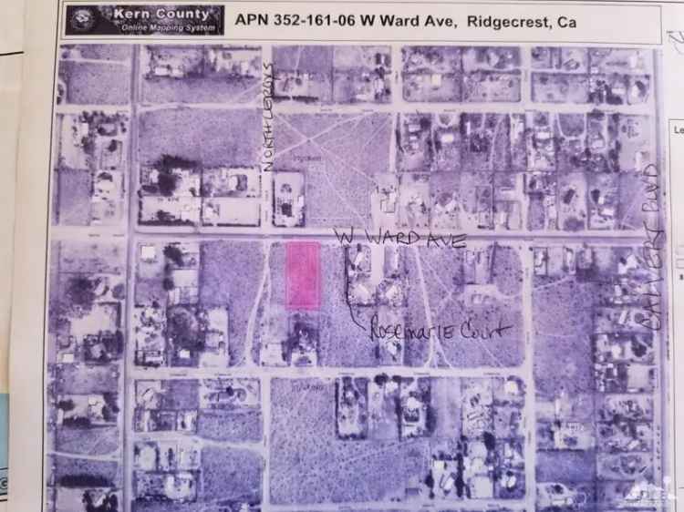 Land For Sale in Ridgecrest, California