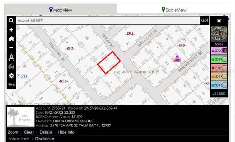 Land For Sale in Palm Bay, Florida