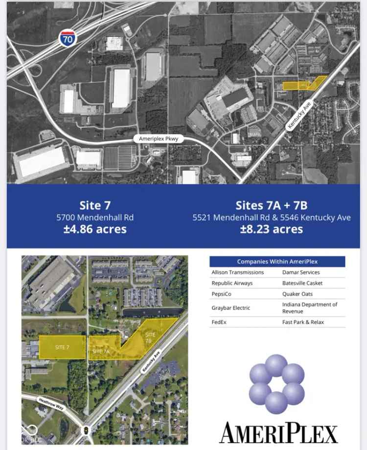 Land For Sale in 5700, Mendenhall Road, Indianapolis, Indiana