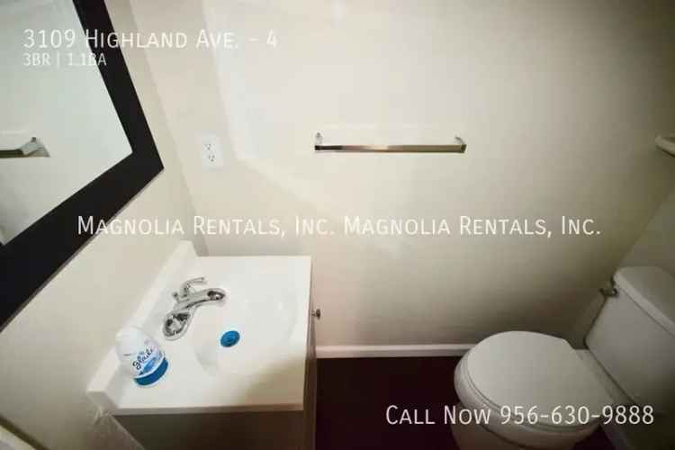 3 Bedroom 1.5 Bathroom Apartment for Rent in McAllen TX