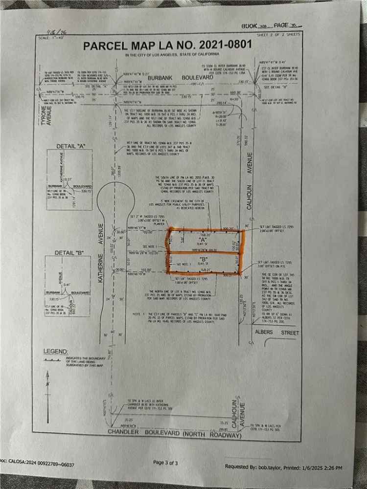 Land For Sale in 5515, Calhoun Avenue, Los Angeles, California