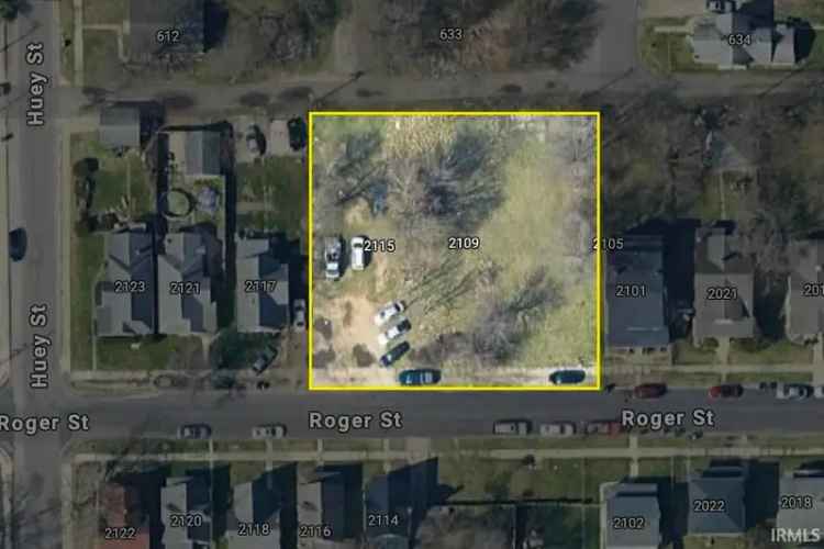 Land For Sale in 2105, Roger Street, South Bend, Indiana