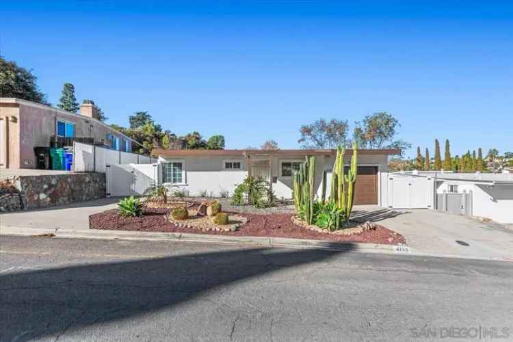 Single-family house For Sale in 4130, Rolando Boulevard, San Diego, California