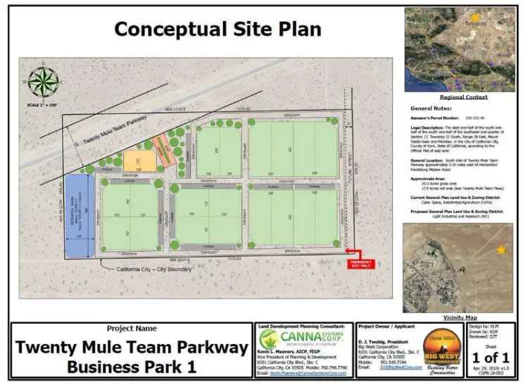 Land For Sale in California City, California