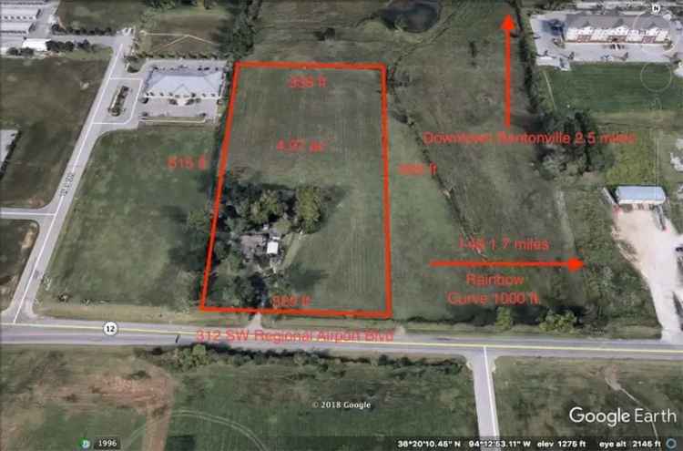 Land For Sale in 312, Southwest Regional Airport Boulevard, Bentonville, Arkansas