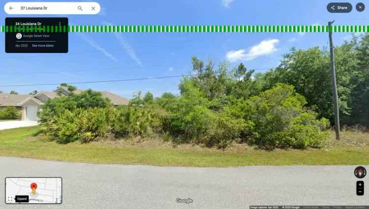 Land For Sale in 37, Louisiana Drive, Palm Coast, Florida