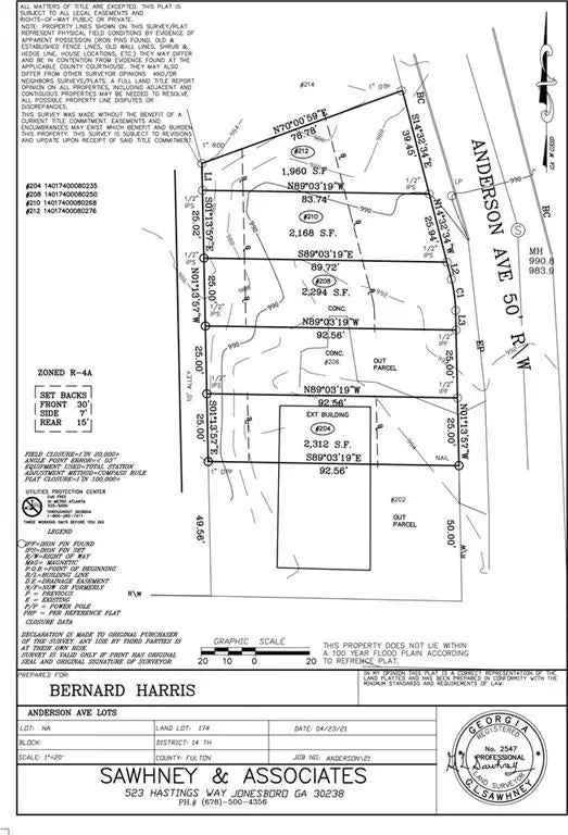 Land For Sale in 204, Anderson Avenue Northwest, Atlanta, Georgia