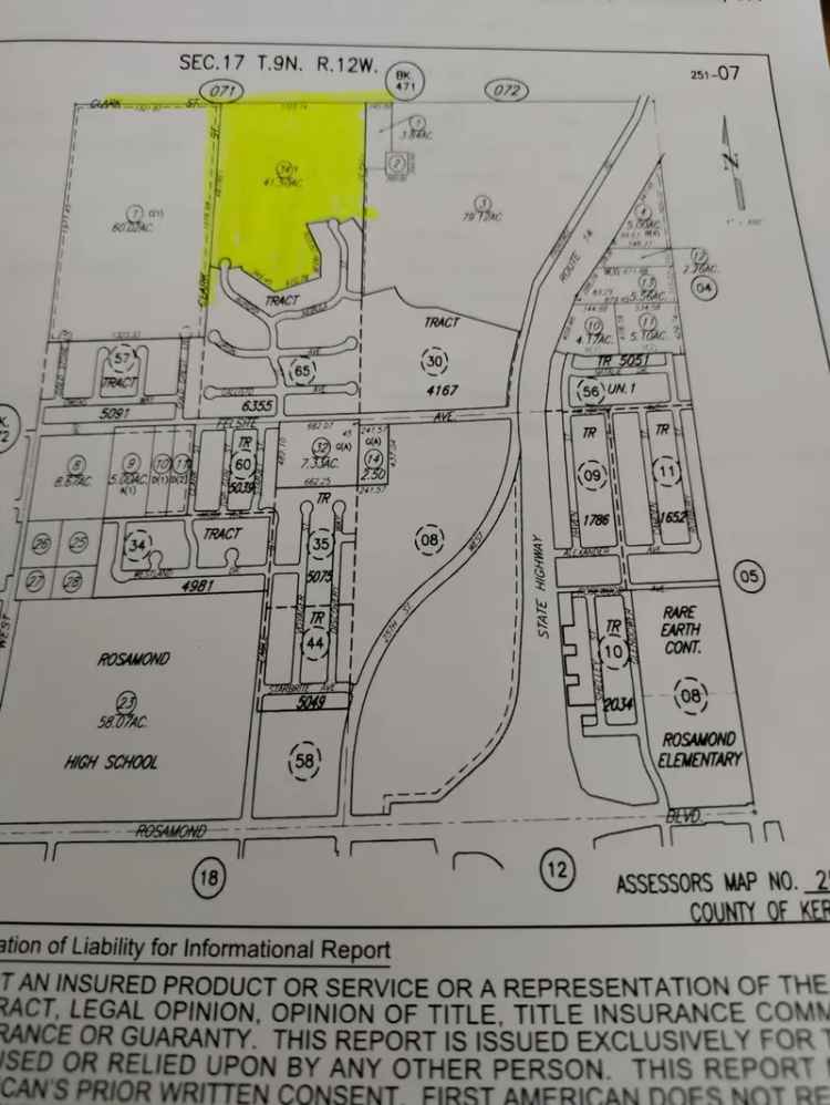 Land For Sale in Rosamond, California