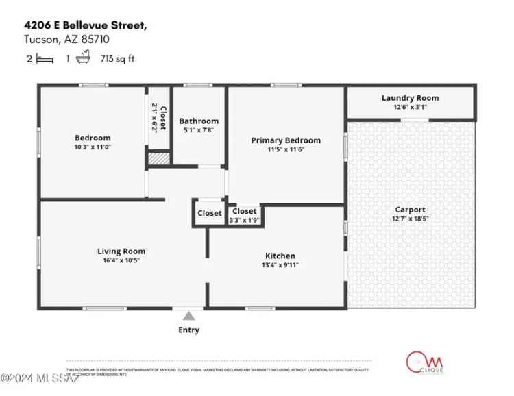 Single-family house For Sale in 4206, East Bellevue Street, Tucson, Arizona