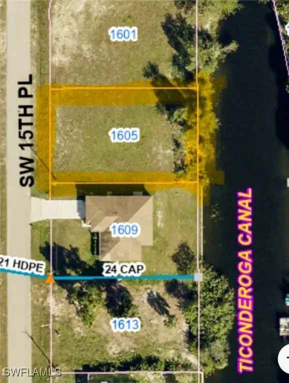 Land For Sale in 1605, Southwest 15th Place, Cape Coral, Florida