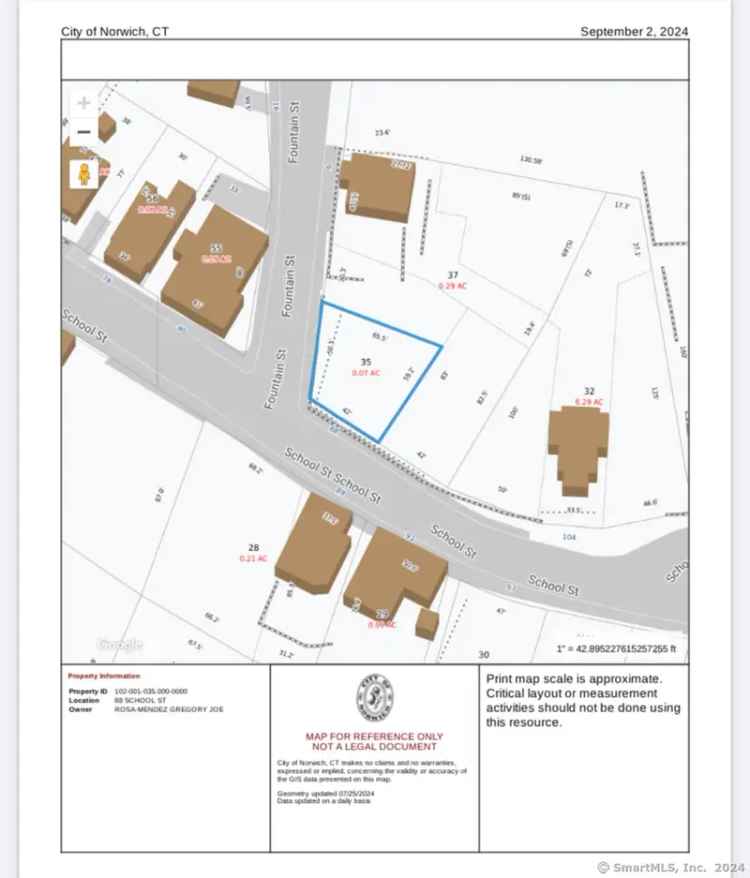 Land For Sale in 88, School Street, Norwich, Connecticut