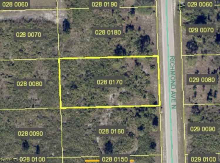 Land For Sale in 1009, Richmond Avenue North, Lehigh Acres, Florida